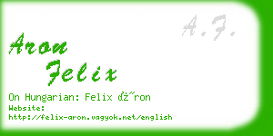 aron felix business card